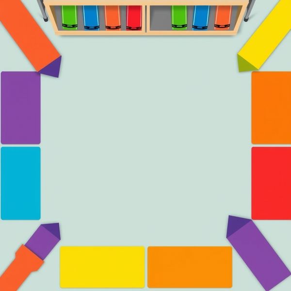 Maty na podłogę — paski kolorowe