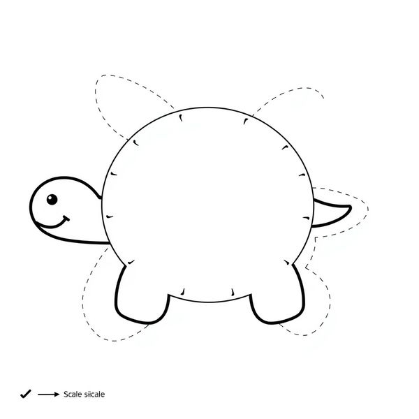 Szablony: głowa i nóżki żółwika