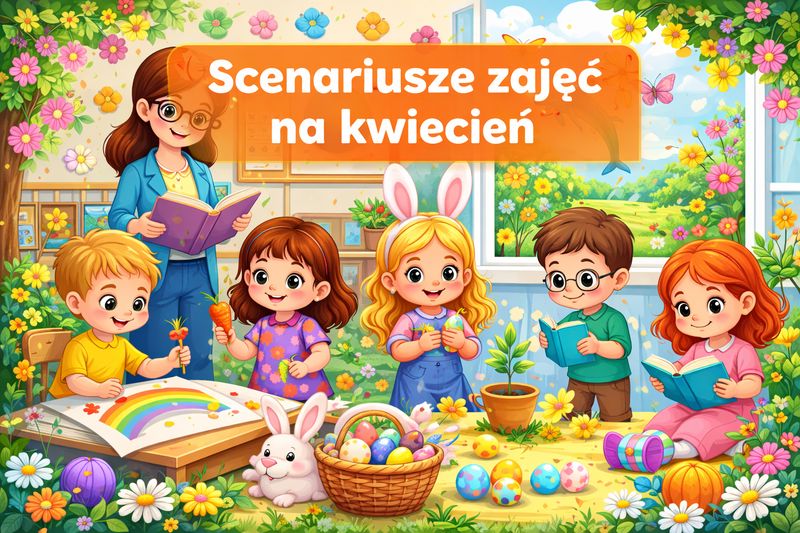 Plan zajęć na kwiecień 2026 - w przedszkolu i żłobku – scenariusze zajęć - pomysły na aktywności - Miesięczny plan pracy
